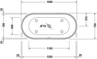 Vorschau: Duravit D-Neo freistehende Badewanne oval 160x75cm, weiß