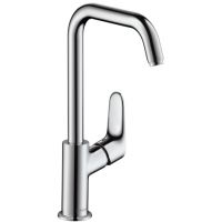 Hansgrohe Focus Einhebel-Waschtischmischer 240 mit Schwenkauslauf und Ablaufgarnitur, chrom