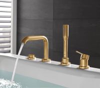 Grohe Essence 4-Loch Wannenrandarmatur, cool sunrise gebürstet 19578GN1