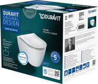 Duravit Soleil by Starck Wand-WC HygieneFlush Set inkl. WC-Sitz mit Absenkautomatik 54x37cm, rimless, HygieneGlaze, weiß 45910920A1