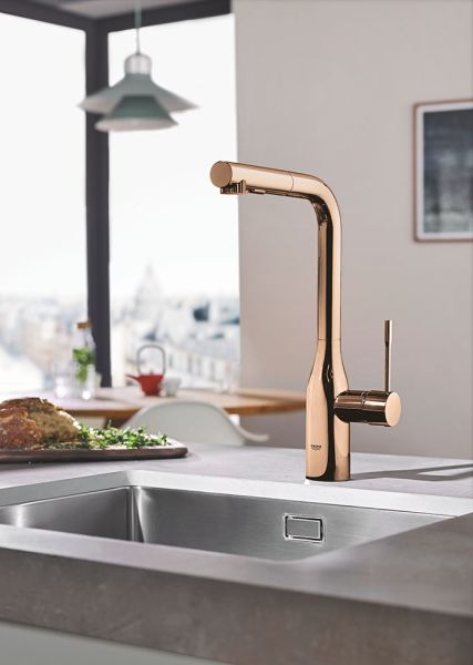 Grohe Essence Einhand-Spültischbatterie mit herausziehbarer Dual Spülbrause