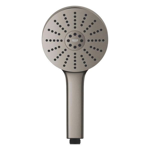 Grohe Vitalio Joy+ 120 Handbrause mit 3 Strahlarten, 7,9 l/min, hard graphite gebürstet 134864AL00