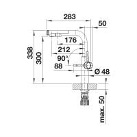 Vorschau: BLANCO CHOICE Icona-L Kochendwasser-Küchenarmatur mit Filter- & Soda-Funktion, satin platinum