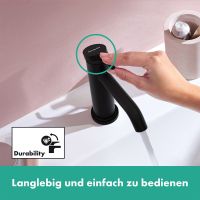 Vorschau: Hansgrohe Tecturis S Waschtischarmatur 110 CoolStart wassersparend+ mit Zugstange, schwarz matt