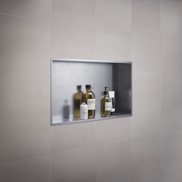 Smedbo Sideline Wandnische für Duschbereich 60x30cm edelstahl gebürstet DS5023