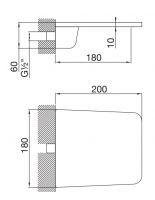 Vorschau: Steinberg Serie 240 Wand-Schwallauslauf, chrom