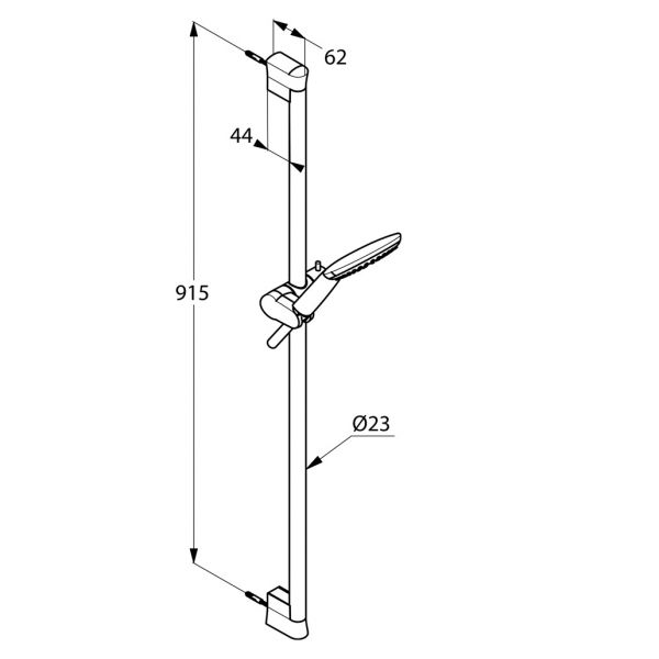 Kludi Freshline Brause-Set einstrahlig 90cm, chrom