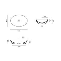 Vorschau: Catalano Sfera Aufsatzwaschbecken 58x40cm, weiß CATAglaze+