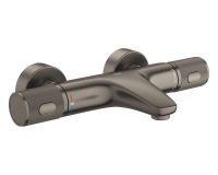 Vorschau: Grohe Precision Feel Thermostat-Wannenbatterie mit ProGrip Rändelstruktur, hard graphite gebürstet 34788AL0 