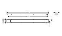 Vorschau: Hansgrohe RainDrain Match Plus Fertigset Duschrinne 90cm mit höhenverstellbarem Rahmen, schwarz matt
