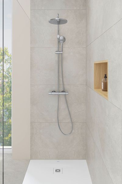 Duravit Shower System/Duschsystem mit Brausethermostat, chrom