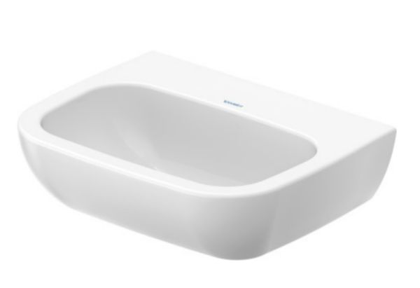 Duravit D-Code Waschtisch rechteckig 60x46cm, ohne Hahnloch, ohne Überlauf, weiß