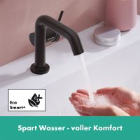 Vorschau: Hansgrohe Tecturis S Waschtischarmatur 110 Fine CoolStart wassersparend+, Push-Open, schwarz matt