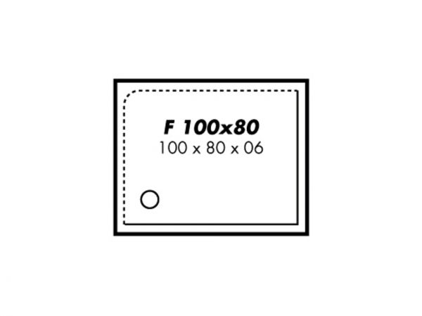 Polypex F 100x80 Rechteck-Duschwanne 100x80x6cm