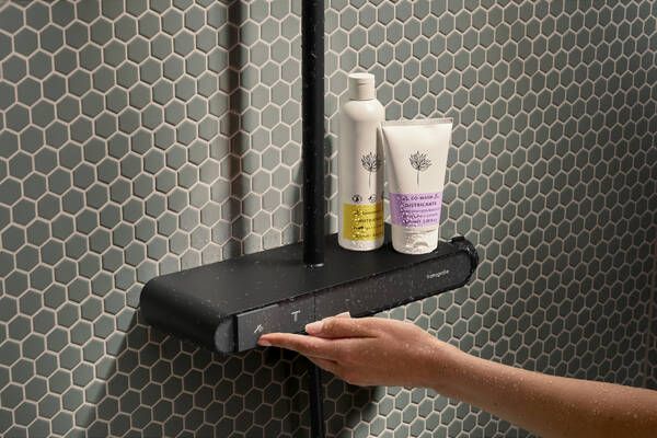 hansgrohe Activera S Duschsystem 240 1jet EcoSmart+ ShowerTablet Select, schwarz matt