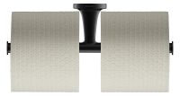 Vorschau: Duravit Starck T Papierrollenhalter doppelt, wandhängend, schwarz matt 0099384600