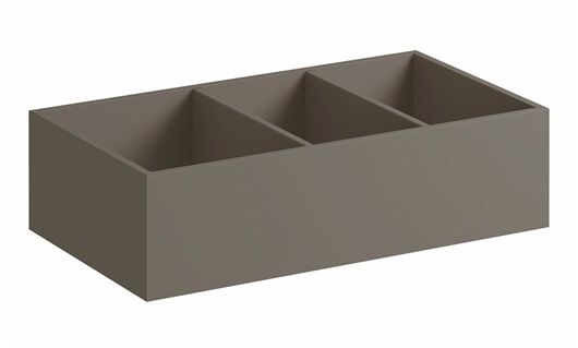 Geberit Xeno² Schubladeneinsatz H-Unterteilung, 37,3x6,2x20,8cm, sculturagrau