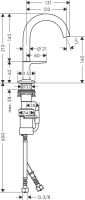 Vorschau: Axor One Waschtischarmatur Select 140 mit Push-Open Ablaufgarnitur