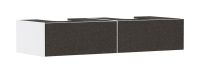 hansgrohe Xevolos E Waschtischunterschrank 137x55cm für 2 Aufsatzwaschtische mit Konsole, 2 Schubkästen, weiß matt / textil dunkelgrau 54316660 hansgrohe Xevolos E Waschtischunterschrank 137x55cm für 2 Aufsatzwaschtische mit Konsole, 2 Schubkästen, weiß matt / textil dunkelgrau 54316660