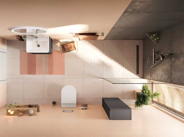 hansgrohe Activera Select S Brausesystem Aufputz mit Thermostat, EcoSmart, chrom