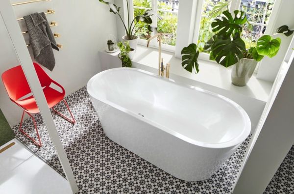 Kaldewei Meisterstück Classic Duo Oval freistehende Badewanne 170x75cm, weiß Mod.1113 202942680001