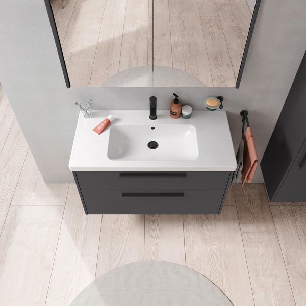 Duravit D-Code Möbelset 100cm Waschtisch mit Unterschrank