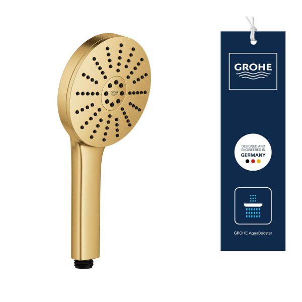 Grohe Vitalio Joy+ 120 Handbrause 6,3 l/min, 3 Strahlarten, cool sunrise gebürstet