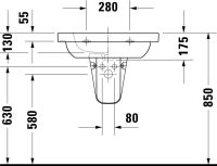 Vorschau: Duravit D-Code Waschtisch 65x48,5cm, mit Überlauf, ohne Wondergliss, weiß 03426500002