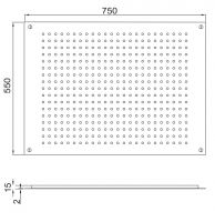 Vorschau: Steinberg Serie 390 Relax Rain Regenpaneel 550x750mm, für Deckeneinbau 3906712S 1