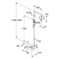 Vorschau: Kludi Logo Einhebelmischer Dual Shower System mit Wanneneinlauf, chrom