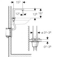 Vorschau: Geberit Waschtischarmatur Brenta, Standmontage, Batteriebetrieb, für UP-Funktionsbox, chrom