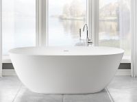 Vorschau: Repabad Milano freistehende Badewanne 160x70cm, weiß matt