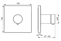 Vorschau: Hansa Hansavarox Pro Fertigmontageset für Wannen- und Brause-Thermostat-Batterie, eckig, chrom