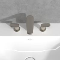 Vorschau: Villeroy&Boch Antao Dreiloch-Waschtischarmatur mit Push-Open Ablaufgarnitur