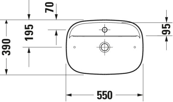 Duravit Zencha Aufsatzbecken 55x39cm anthrazit 2374551371