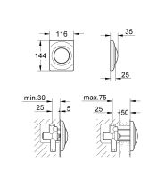 Vorschau: Grohe Surf Urinal-Betätigungsplatte für manuelle Auslösung