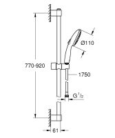 Vorschau: Grohe Tempesta 110 Brausestangenset 90cm, 3 Strahlarten, chrom