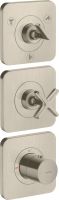 Vorschau: Axor Citterio E Thermostatmodul Unterputz für 3 Verbraucher, mit 3 Einzelrosetten brushed nickel 36704820