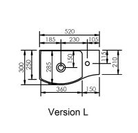 Vorschau: Burgbad Sinea 3.0 Gästebad Handwaschbecken 52cm links SHFH052L