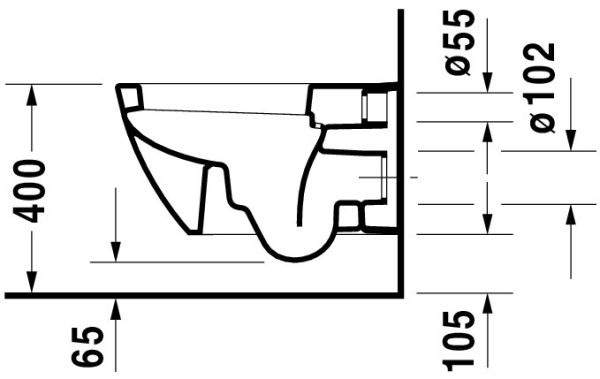 Duravit Happy D.2 Wand-WC 54x36,5cm, eckig, weiß 22210900001