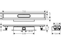 Vorschau: Hansgrohe uBox universal Komplettset für flache Installation 70cm, für Duschrinnen Fertigsets