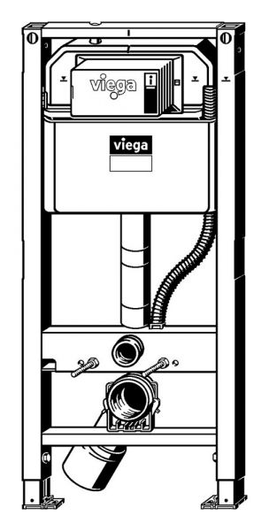 Viega Prevista Dry-WC-​Element mit Dusch-​WC-​Anschluss, BH 112cm