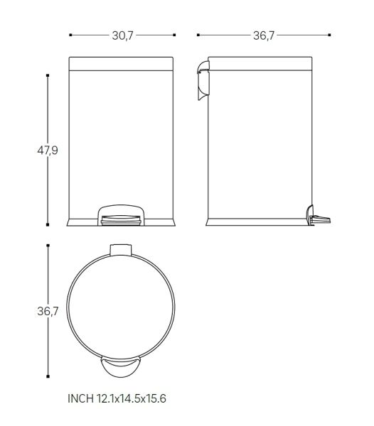 Cosmic Essentials/Wellbeing Treteimer 20 Liter, edelstahl matt