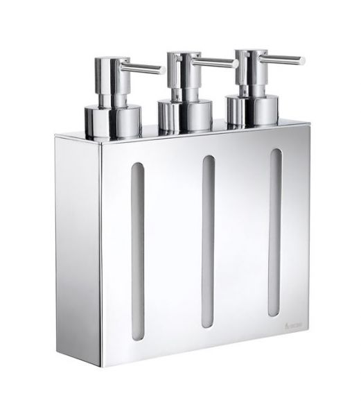 Smedbo Outline 3-fach Seifenspender Wandmontage, chrom FK259 