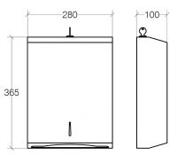 Vorschau: lineabeta OTEL Papiertücherspender, 28x36,5cm, edelstahl poliert