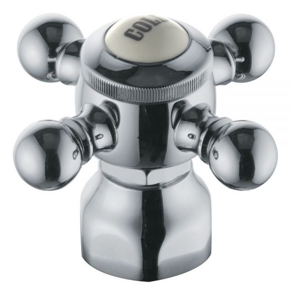 Kludi 1926 Kreuzgriff mit Haube Cold, chrom 7530005-00