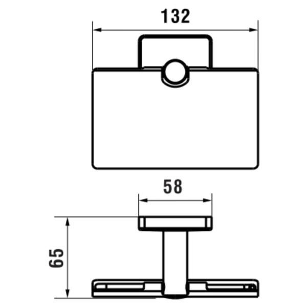 Laufen Niara S Papierrollenhalter mit Deckel, zum Kleben oder Bohren