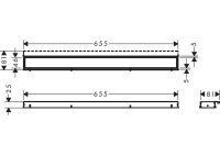 Vorschau: Hansgrohe RainDrain Match Fertigset Duschrinne 70cm, höhenverstell. Rahmen, befliesbar, mattschwarz