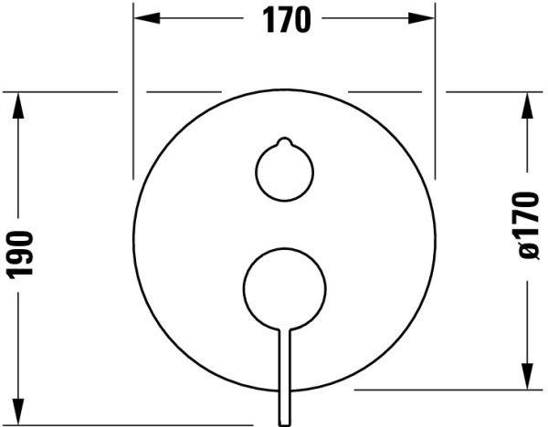 Duravit D-Neo Wannenmischer mit Sicherungskombination, Unterputz, chrom