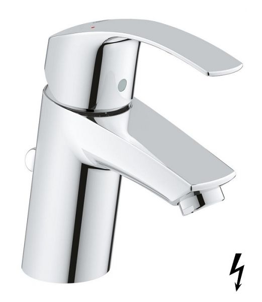 Grohe Eurosmart Einhand-Waschtischbatterie mit Ablaufgarnitur, Niederdruck, S-Size, chrom